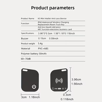 LONDA Compact Tracker Card – Anti-Loss | iOS